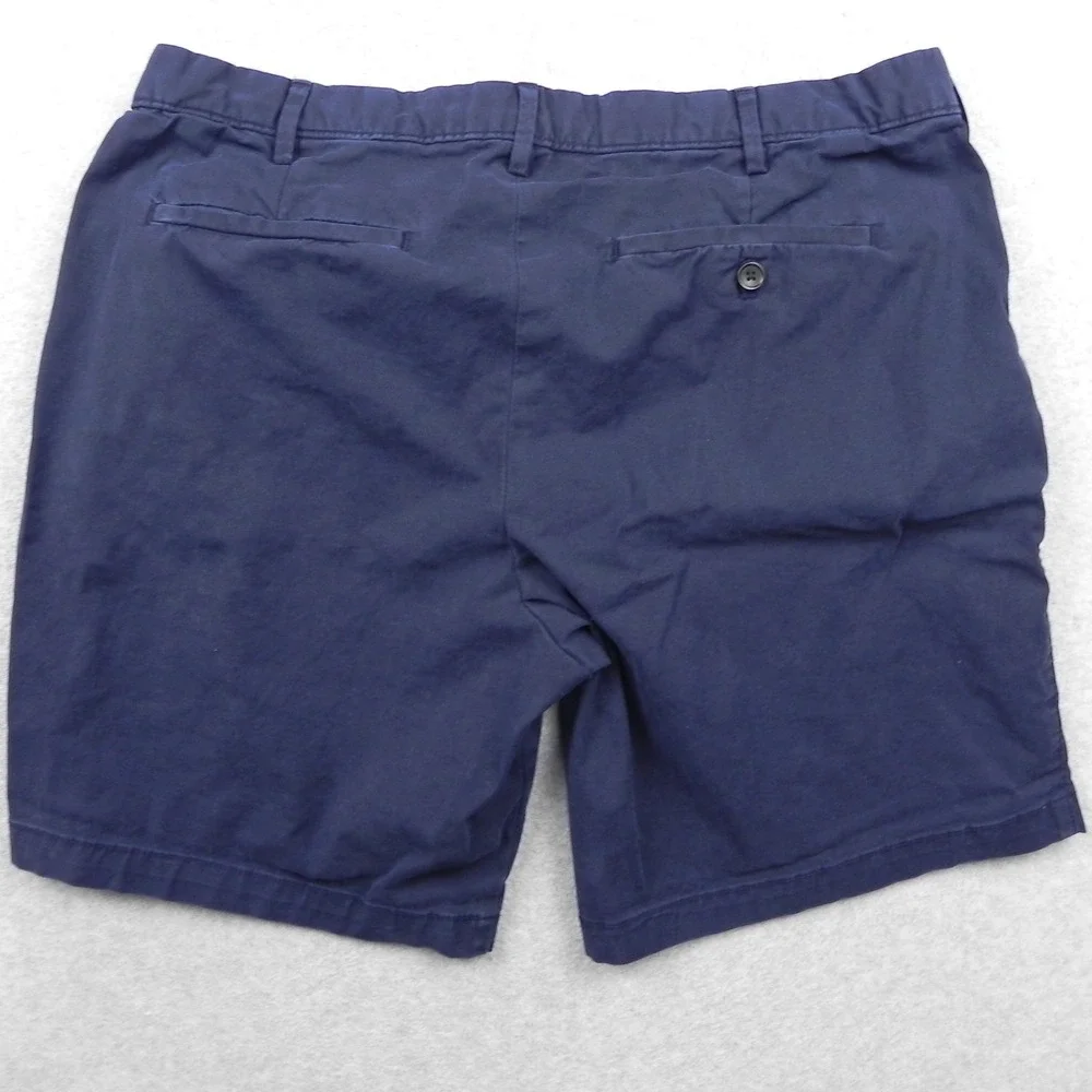 Banana Republic Chino Shorts Mens 38 Lived-In Navy Blue Solid Stretch Casual